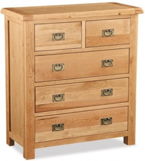 Product photograph of Addison Natural Oak Chest Of Drawers 2 3 Drawers from Choice Furniture Superstore