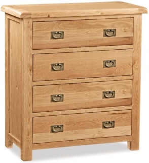 Product photograph of Addison Natural Oak Chest Of Drawers With 4 Drawers from Choice Furniture Superstore