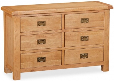 Product photograph of Addison Natural Oak Chest Of Drawers With 6 Drawers from Choice Furniture Superstore