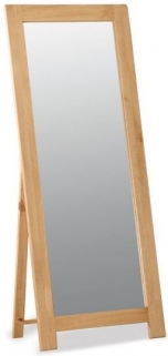 Product photograph of Addison Natural Oak Cheval Standing Mirror from Choice Furniture Superstore