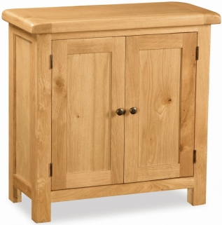 Product photograph of Addison Natural Oak 2 Door Mini Cupboard from Choice Furniture Superstore