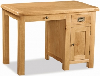 Addison Natural Oak Single Pedestal Desk