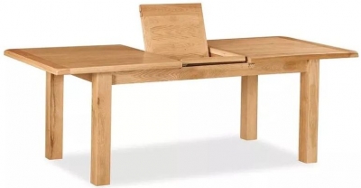 Addison Natural Oak Dining Table, 150cm-200cm Seats 4 to 8 Diners Rectangular Extending Top