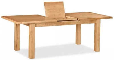 Addison Natural Oak Dining Table, 180cm-230cm Seats 6 to 8 Diners Rectangular Extending Top