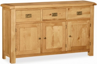 Product photograph of Salisbury Natural Oak Large Sideboard With 3 Doors And 3 Drawers from Choice Furniture Superstore