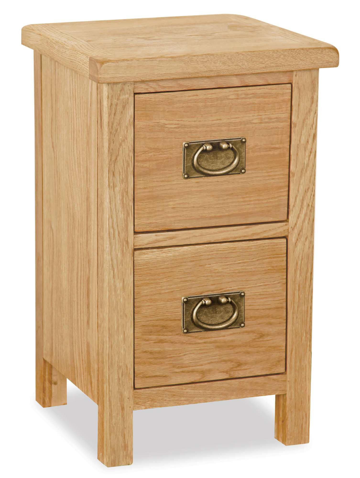 Salibury Lite Oak 2 Drawer Bedside Cabinet