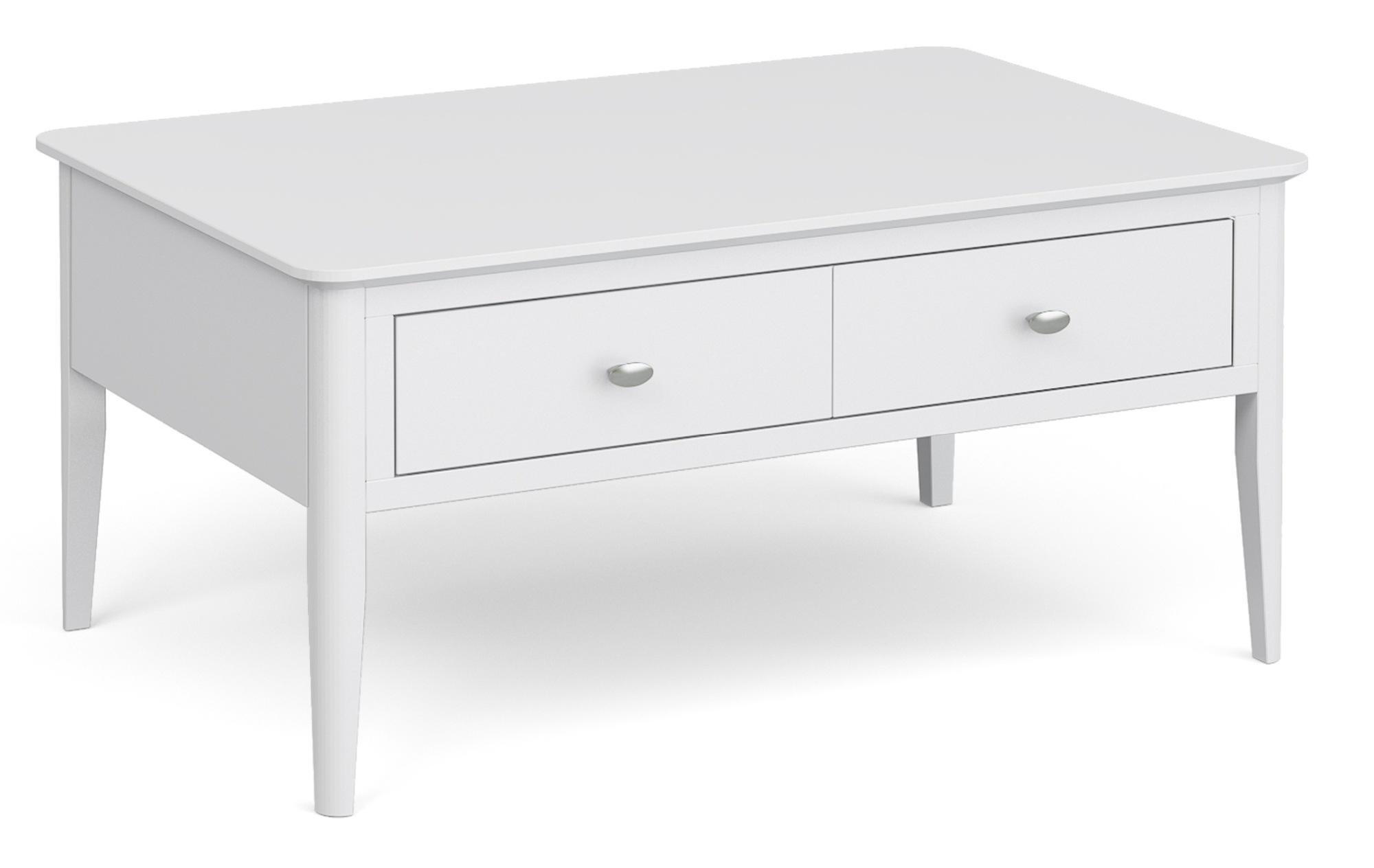 Hampstead White 2 Drawer Coffee Table
