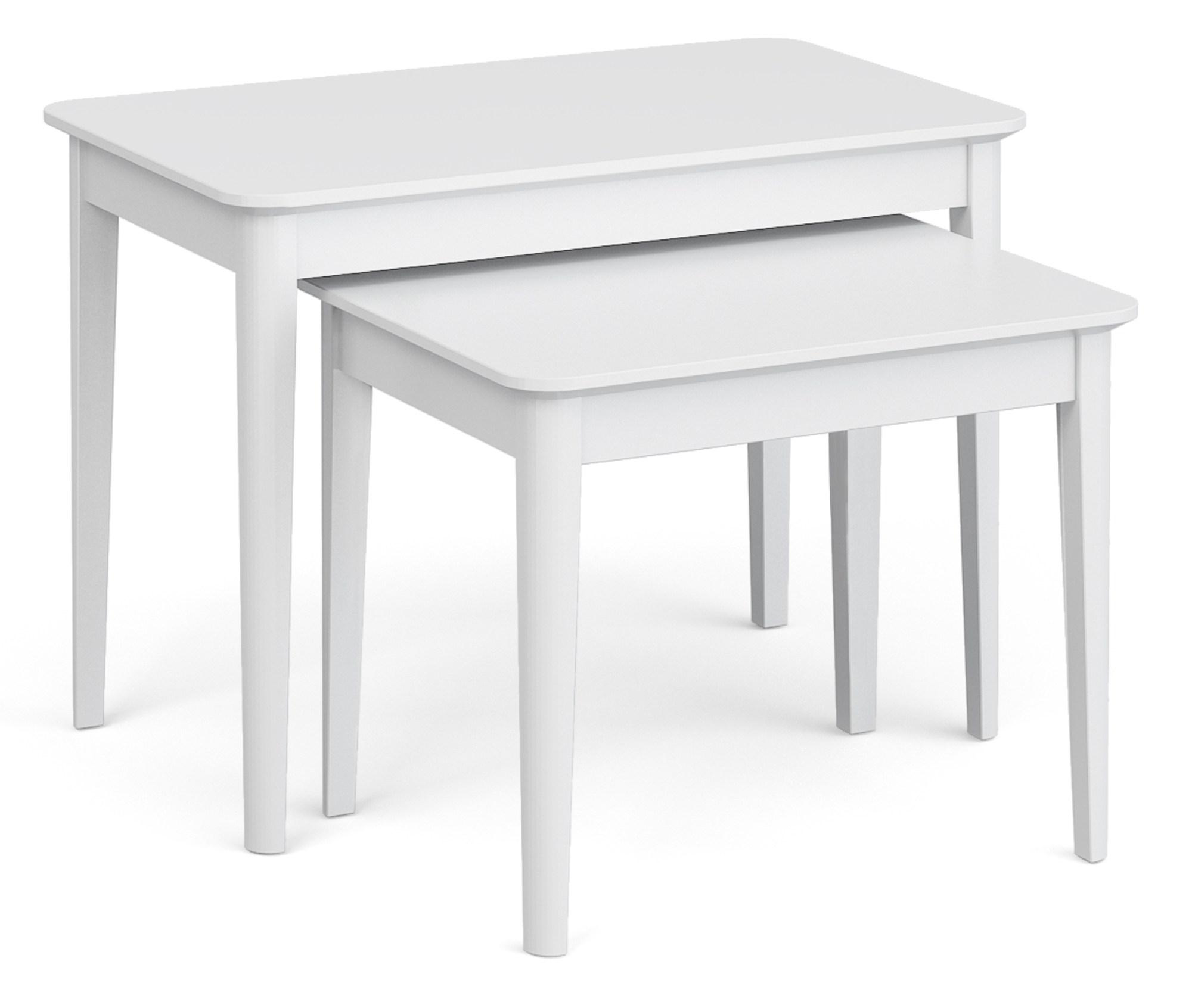 Hampstead White Nest of 2 Tables