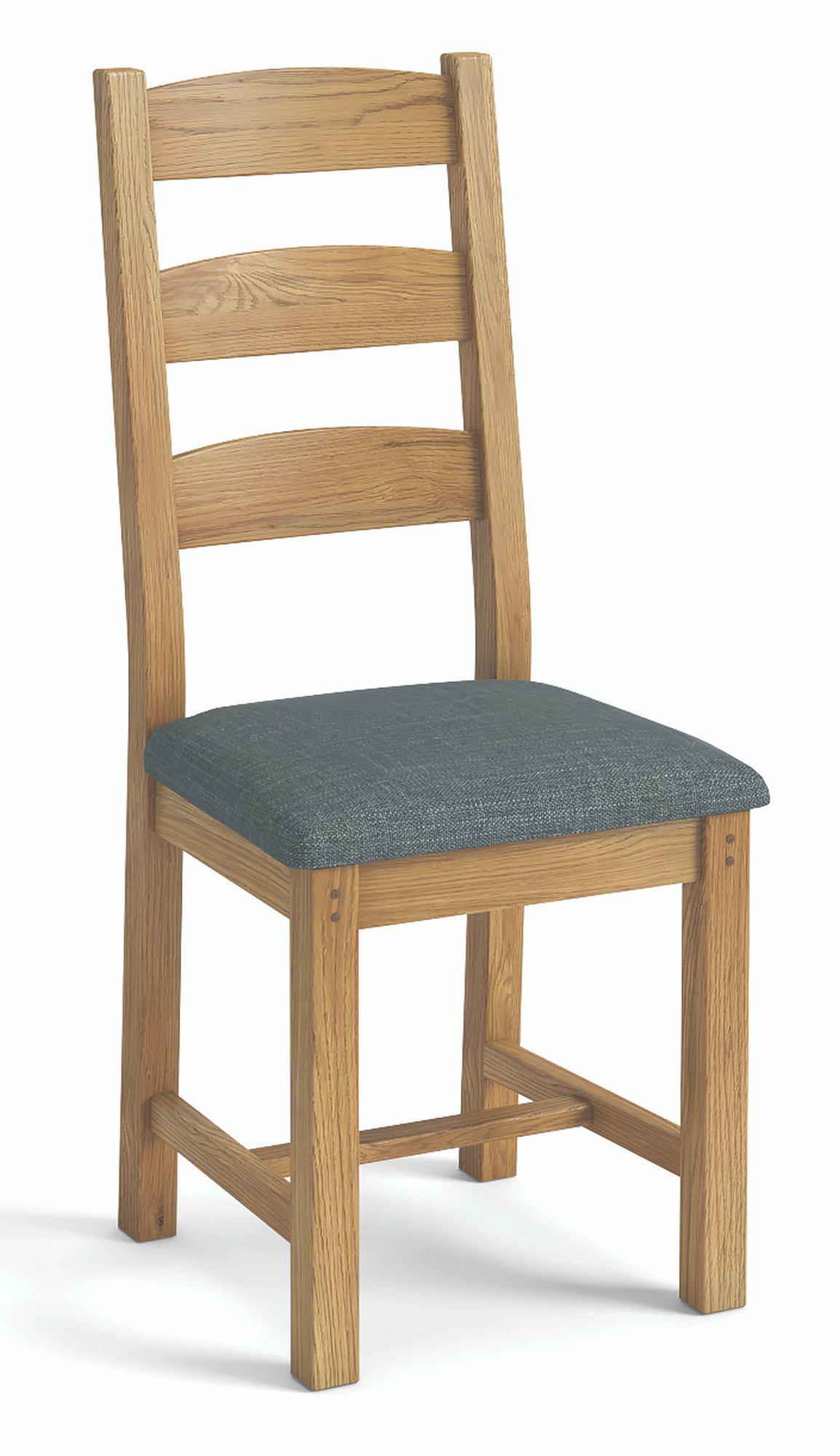 Set of 2 Croydon Oak Ladder Back Dining Chair