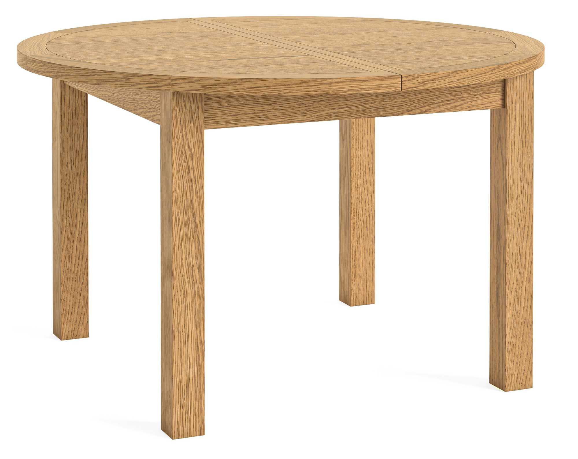 Croydon Oak 4-6 Seater Round Extending Dining Table