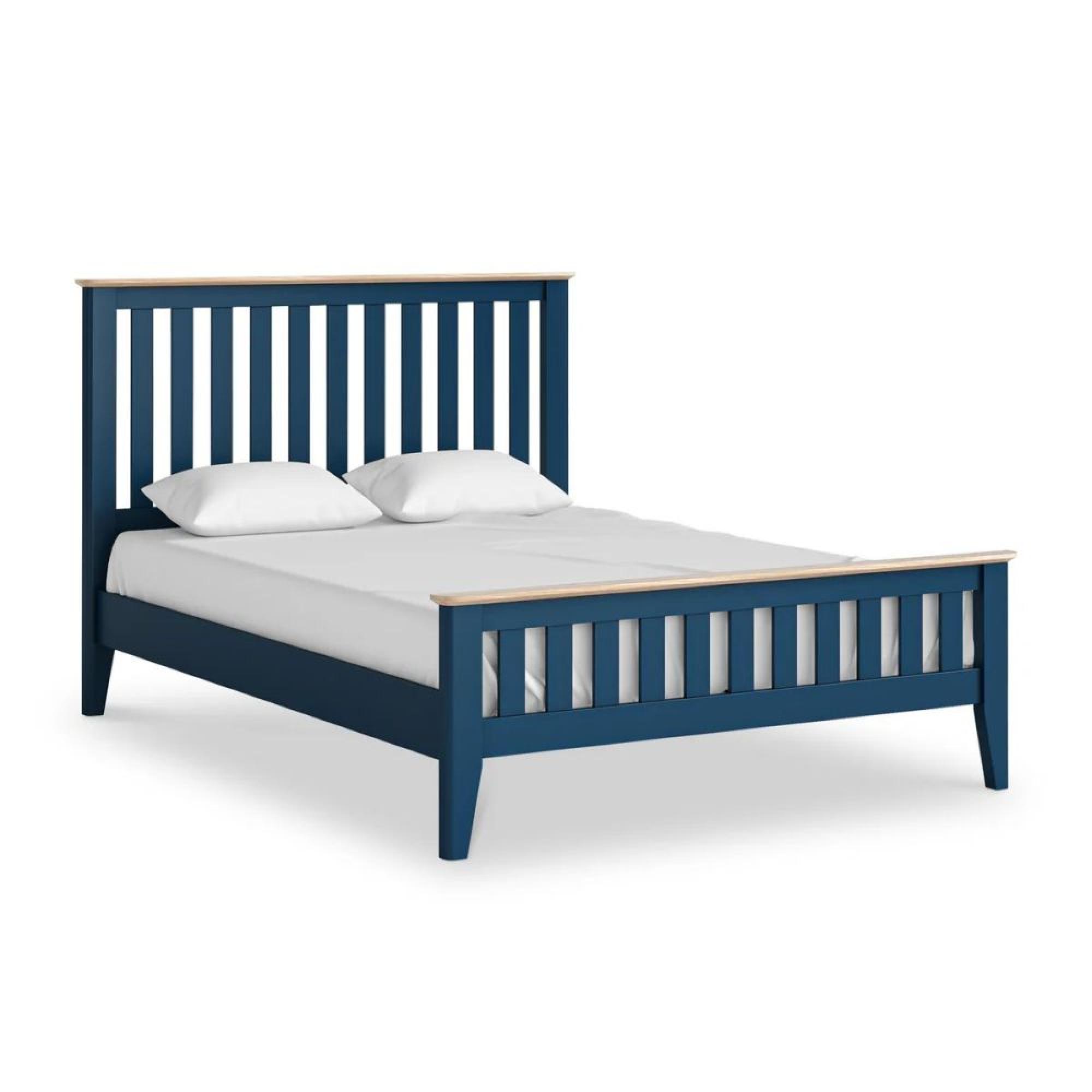 Marlow Blue Painted 4ft 6in Double Slatted Bed
