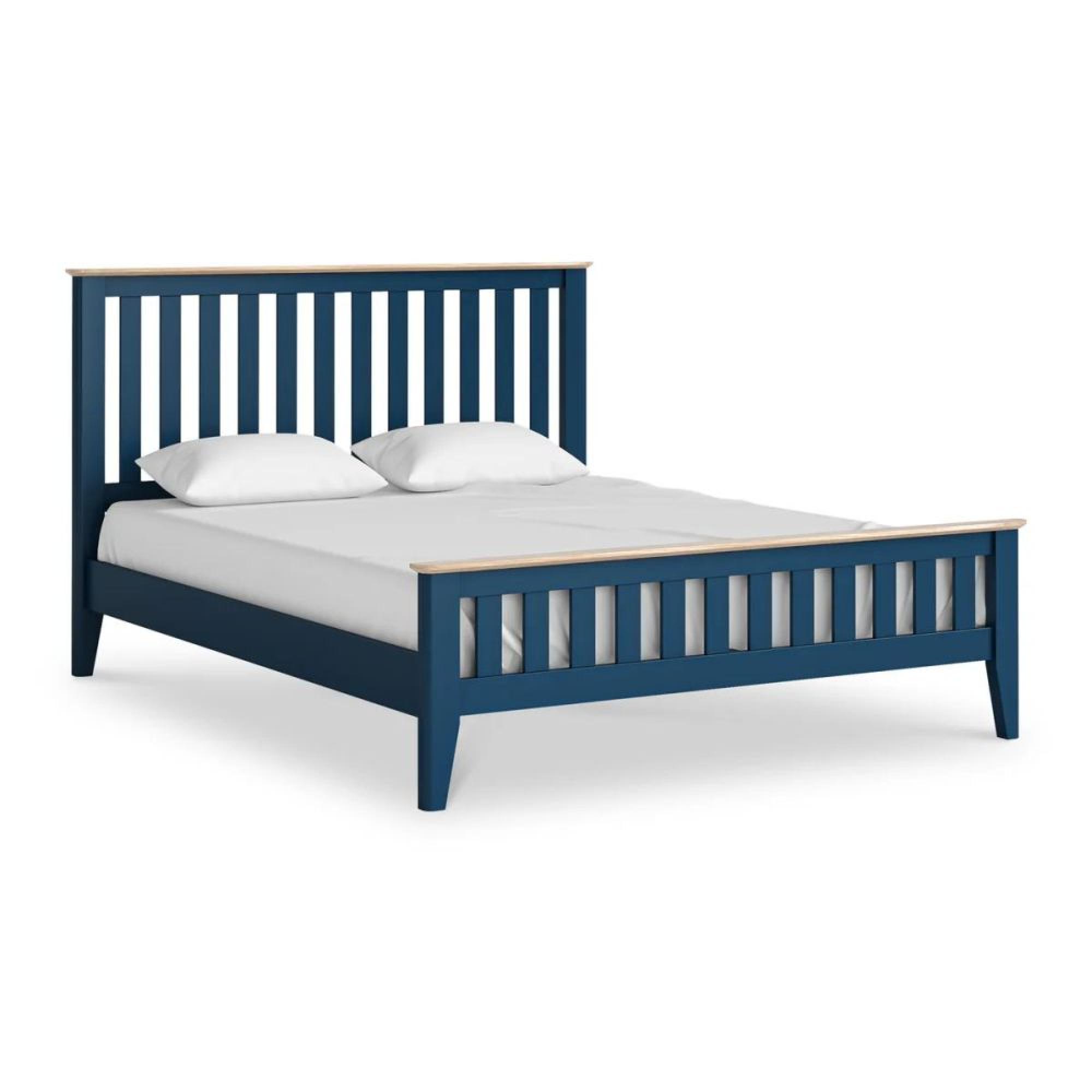 Marlow Blue Painted 5ft King Size Slatted Bed