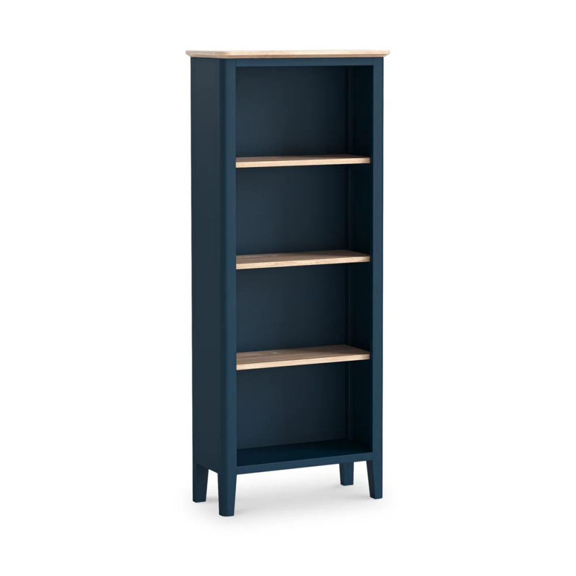 Marlow Blue Painted Slim Bookcase