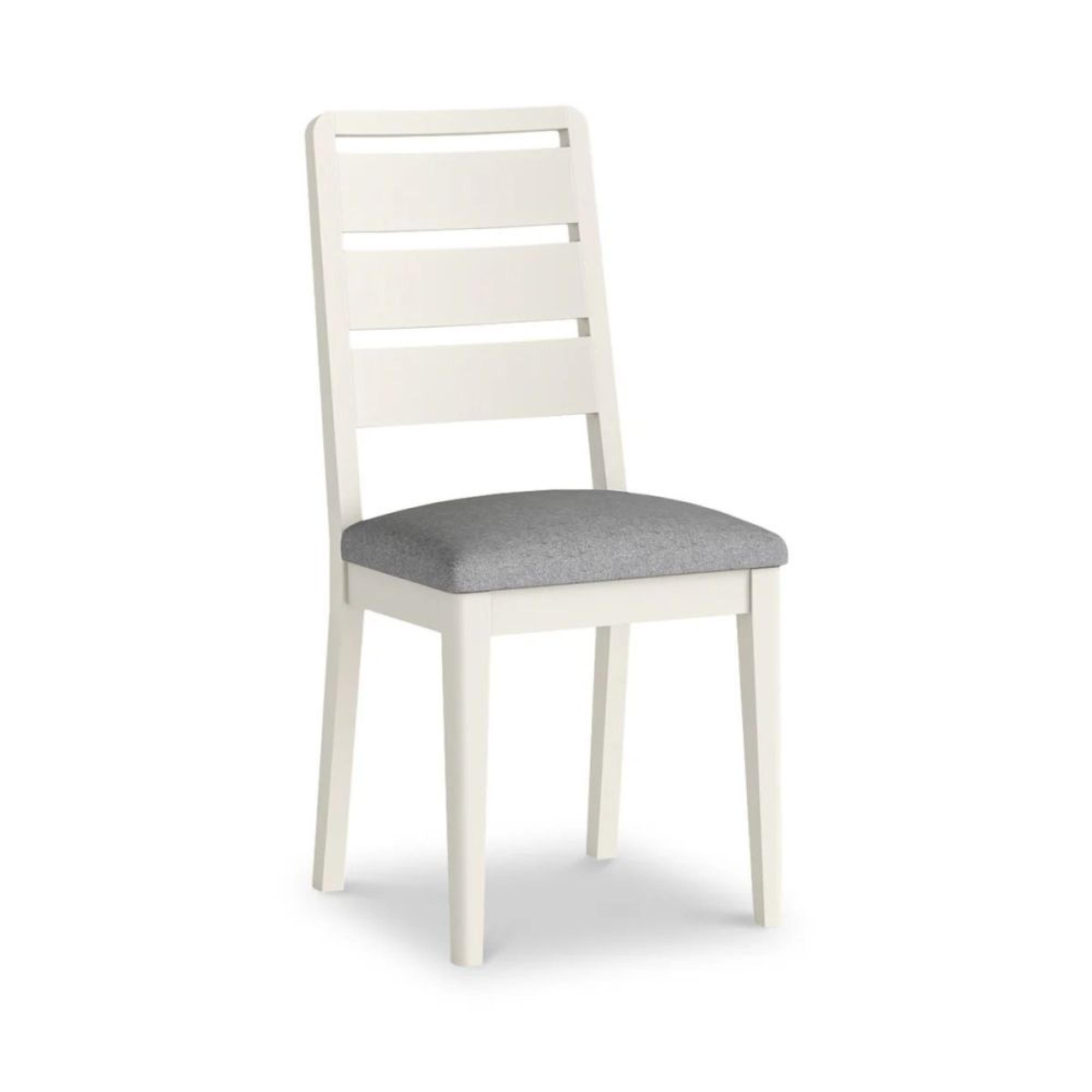 2 x Marlow White Painted Ladder Back Dining Chair