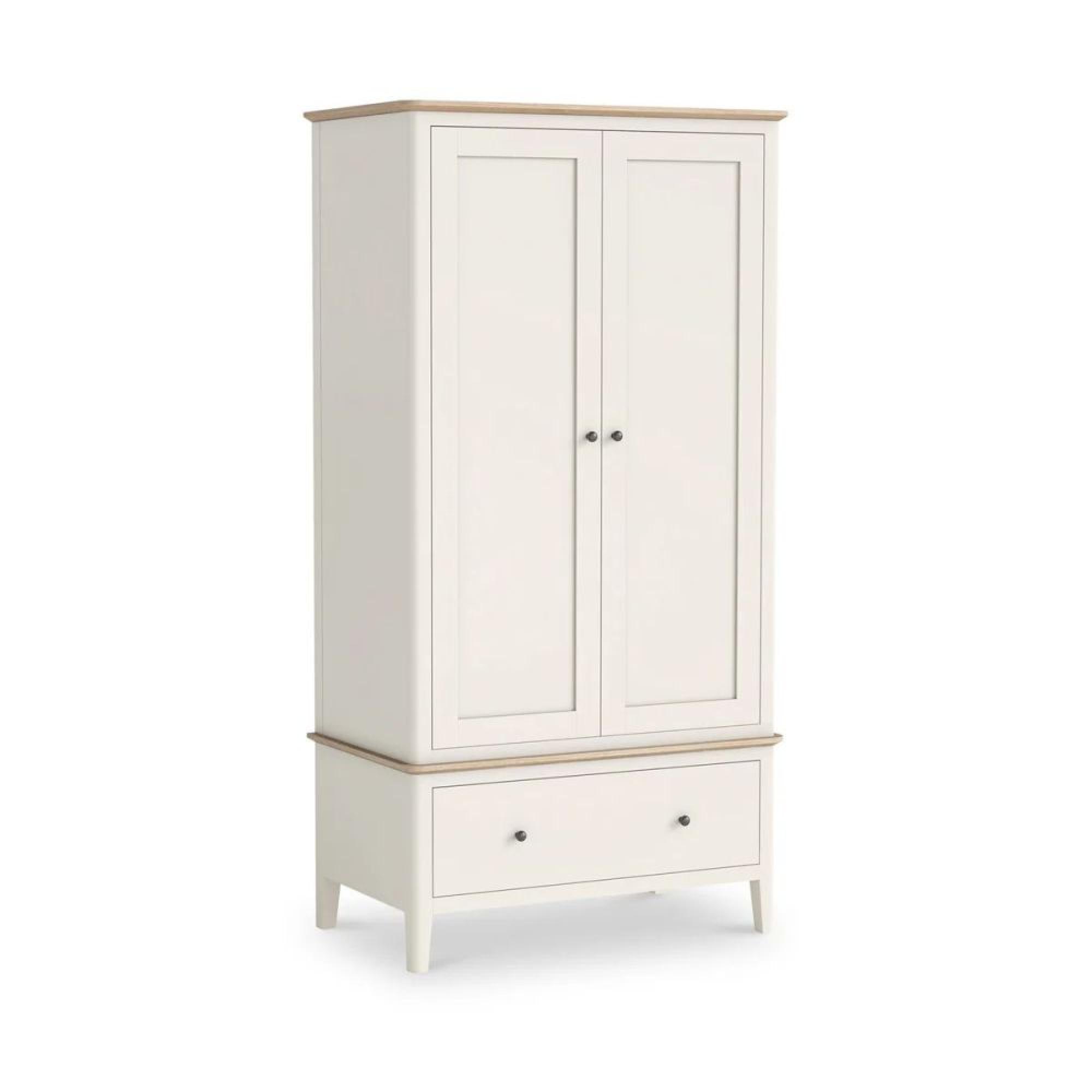 Marlow White Painted 2 Door Gents Wardrobe