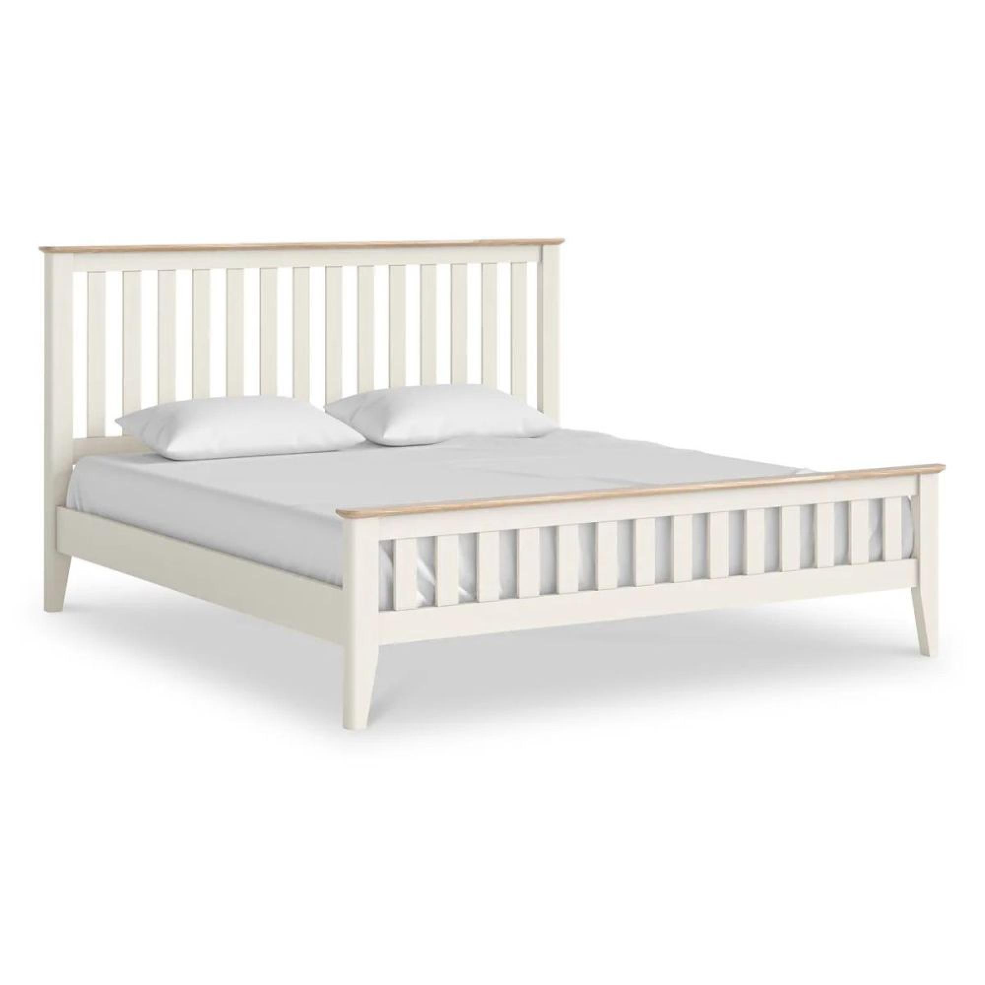 Marlow White Painted 6ft Queen Size Slatted Bed