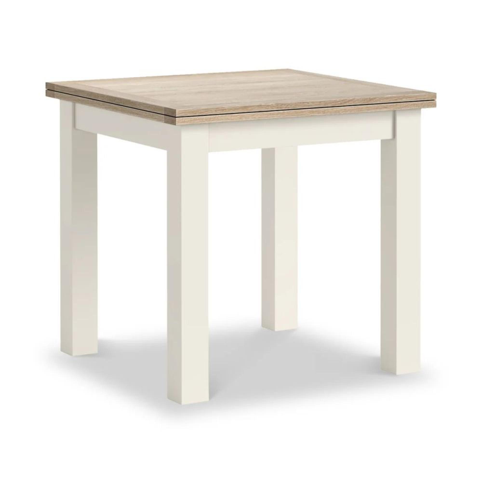 Modern White Painted 2-6 Seater Flip Top Dining Table - 85cm-170cm