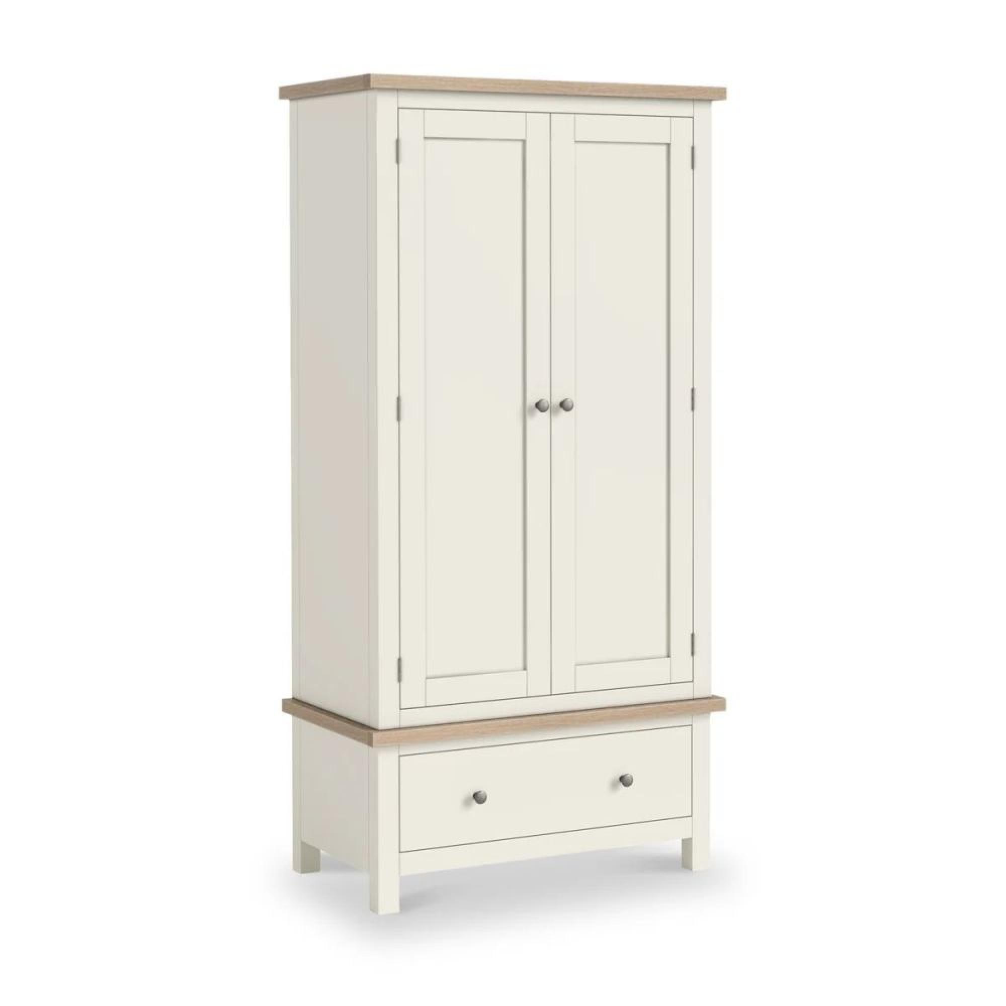 Modern White Painted 2 Door Gents Wardrobe