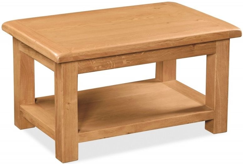 Addison Premium Oak 110cm Coffee Table with Shelf