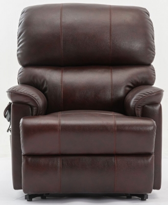 Product photograph of Gfa Toulouse Dual Motor Riser Recliner Chair - Mulberry Leather Match from Choice Furniture Superstore