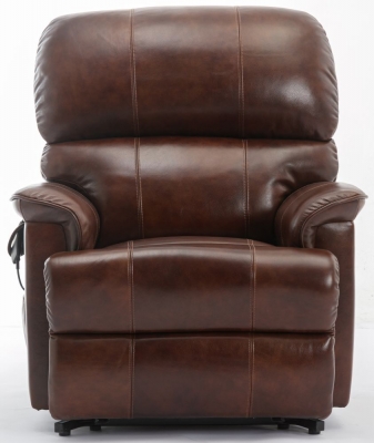 Product photograph of Gfa Toulouse Dual Motor Riser Recliner Chair - Walnut Leather Match from Choice Furniture Superstore