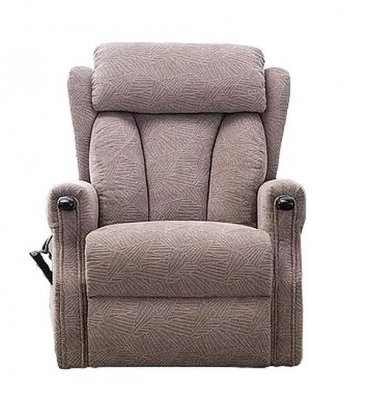Product photograph of Gfa Denmark Riser Recliner Chair - Brushstroke Mocha Fabric from Choice Furniture Superstore