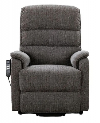 Product photograph of Gfa Valencia Lisbon Grey Fabric Riser Recliner Armchair from Choice Furniture Superstore