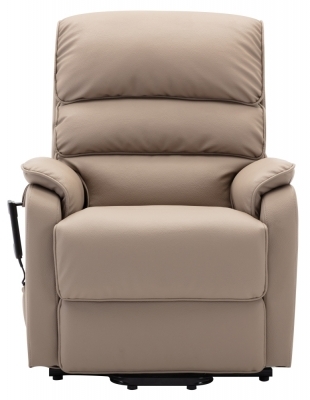 Product photograph of Gfa Valencia Fabric Riser Recliner Armchair - Pebble from Choice Furniture Superstore