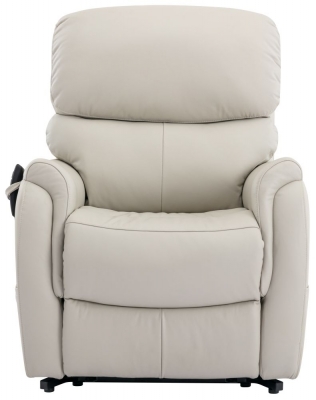 Product photograph of Gfa Normandy Dual Motor Riser Recliner Chair - Cream Leather Match from Choice Furniture Superstore