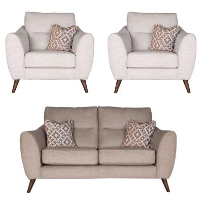 Buoyant Miller Fabric 211 Seater Sofa Set Variation Available