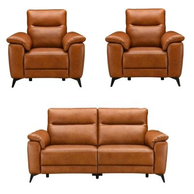 Buoyant Orlando Dion Brandy Fabric 211 Seater Power Recliner Sofa Set