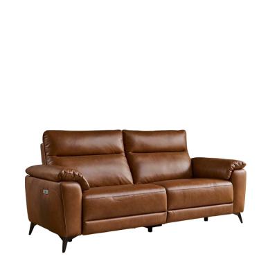 Buoyant Orlando Dion Brandy Fabric 3 Seater Power Recliner Sofa