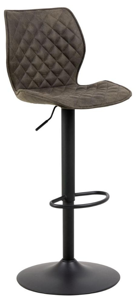 Naomi Preston Anthracite Fabric Gas Lift Barstool Sold In Pairs