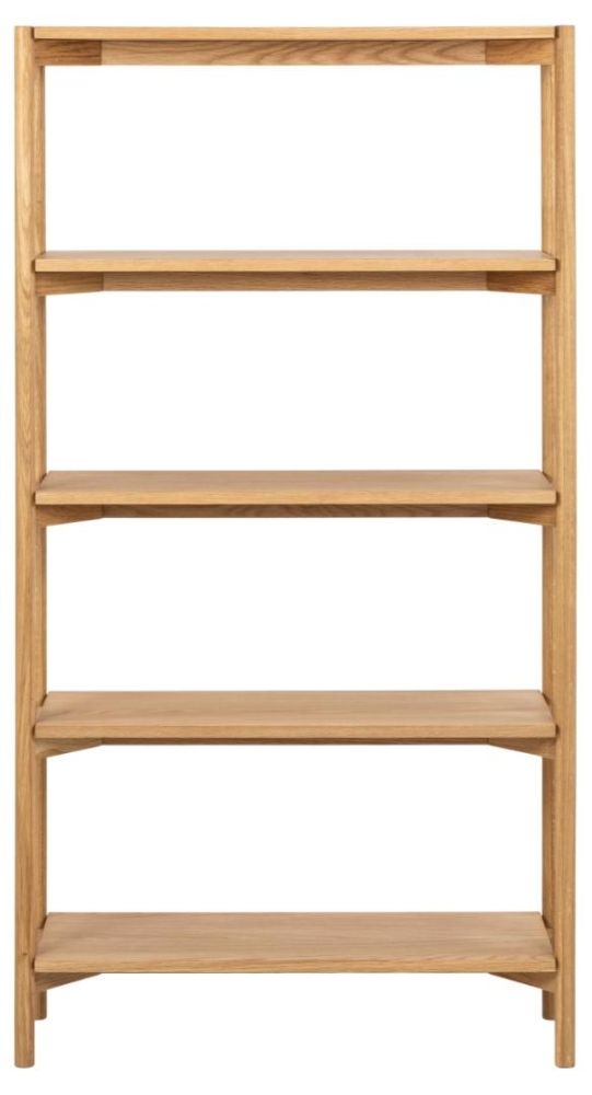 Braidwood Oak Open Tall Bookcase With 4 Shelves