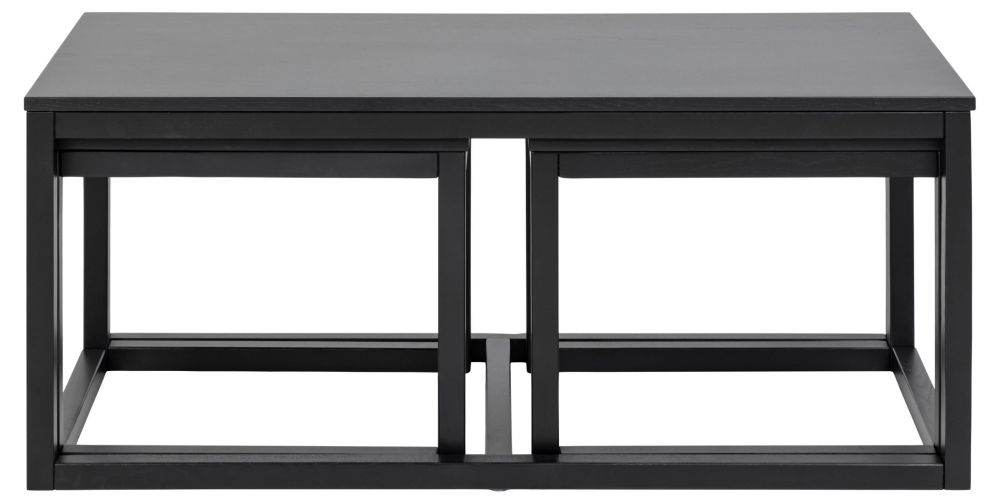 Cornus Black Coffee Table Set Of 3