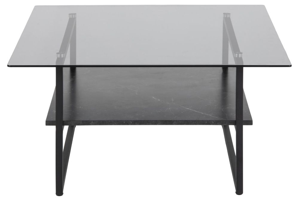 Okaya Glass Top Square Coffee Table