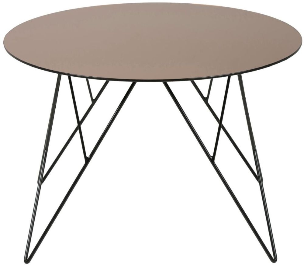 Prunus Bronze Glass Top Round Coffee Table