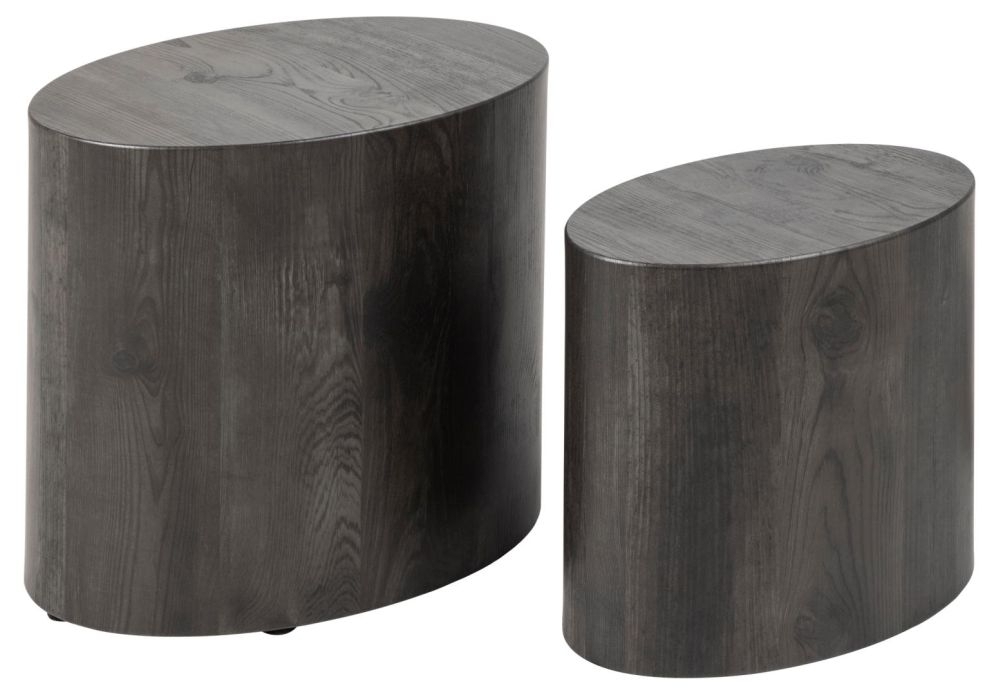 Mice Ash Anthracite Oval Coffee Table Set Of 2