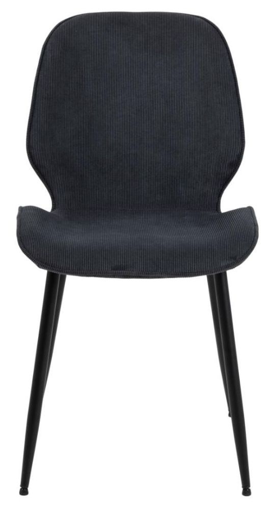 Femke Wind Anthracite Fabric Dining Chair Set Of 4