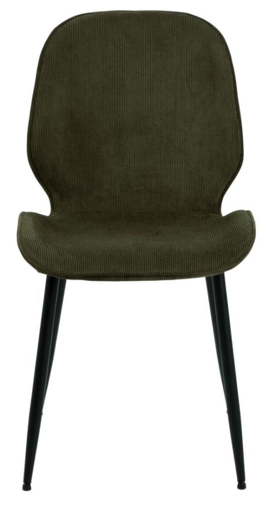 Femke Wind Olive Green Fabric Dining Chair Set Of 4