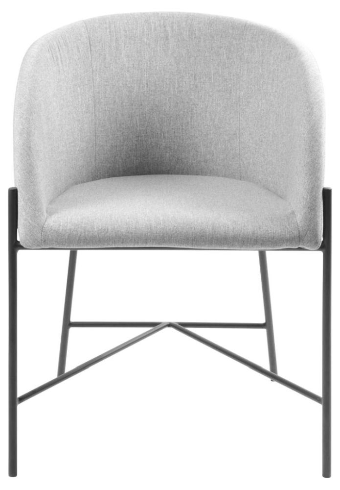 Nelson Spy Light Grey Fabric Dining Chair Sold In Pairs