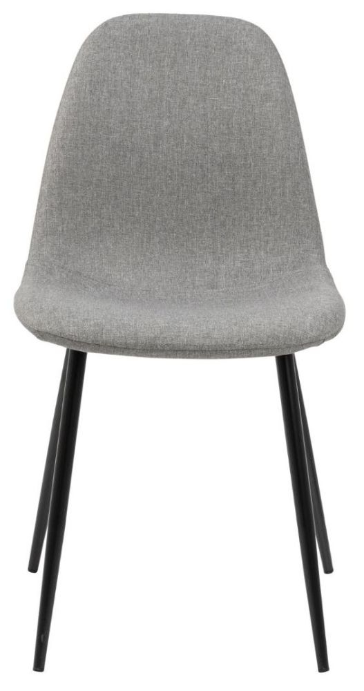 Wilma Calle Light Grey Fabric Dining Chair Set Of 4