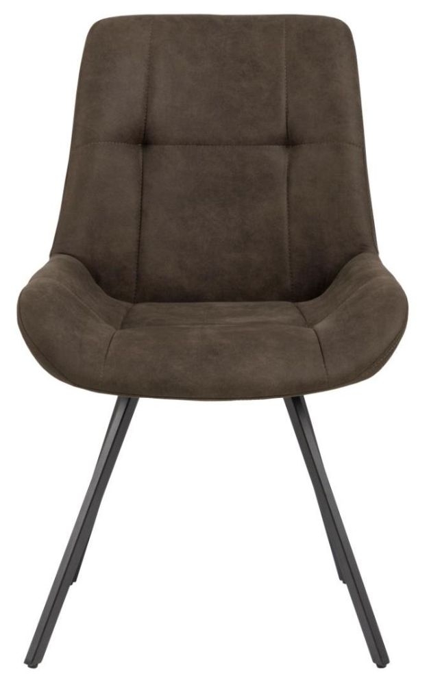 Waylor Preston Anthracite Fabric Dining Chair Sold In Pairs