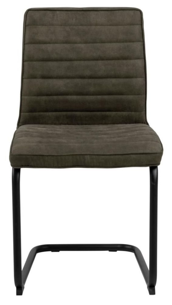Zola Preston Olive Green Fabric Dining Chair Sold In Pairs