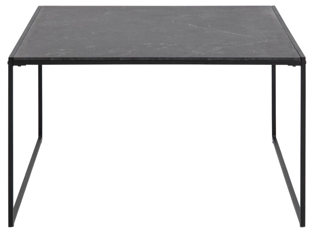Infinity Black Melamine Top Square Large Coffee Table