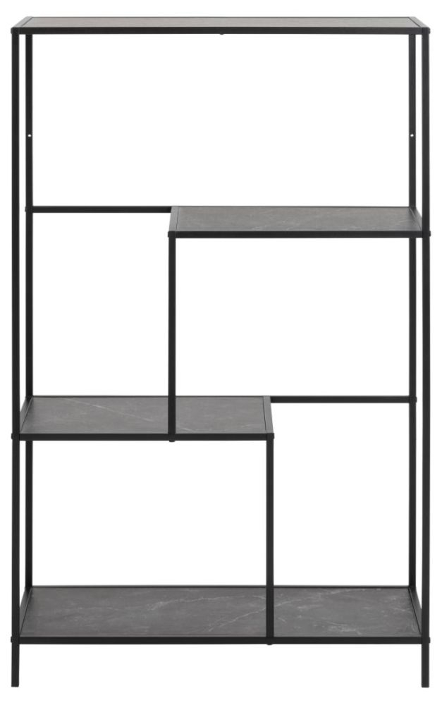 Infinity Black Open Bookcase