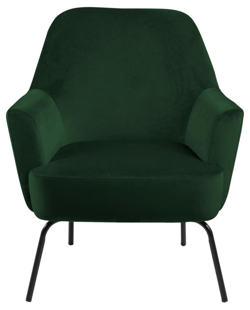 Melissa Vic Forest Green Fabric Armchair