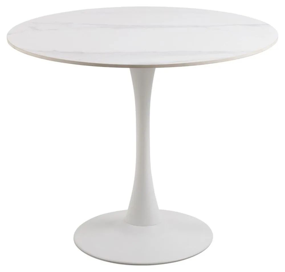 Malta White 2 Seater 90cm Round Dining Table Clearance Fss14477