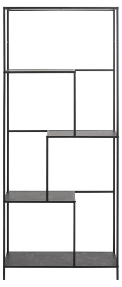 Infinity Black Open Tall Bookcase Clearance Fss14559