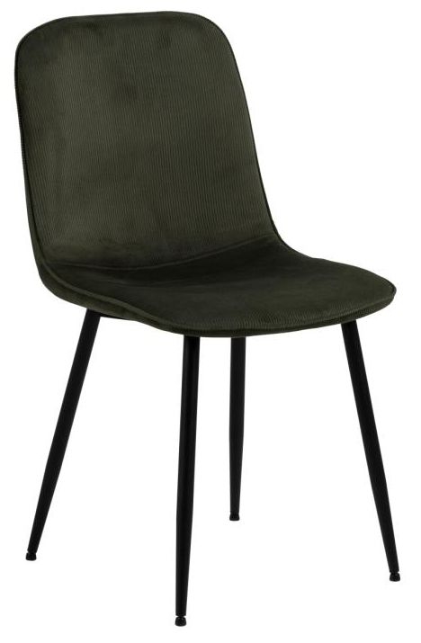 Clearance Delmy Loyd Olive Green Fabric Dining Chair Set Of 4